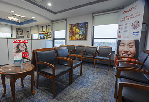 Waiting room in Rocky River Dental office