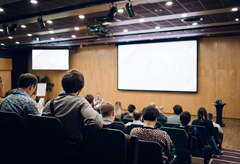 Group of students sitting in a lecture hall