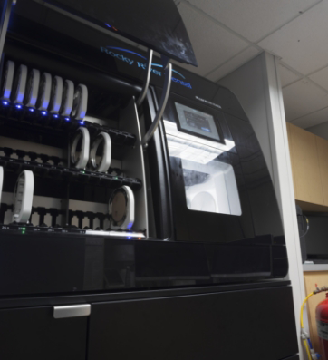 Machine in dental office used for creating clear aligners