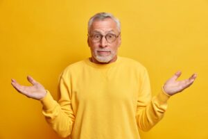 Older patient wondering when he can get his dentures
